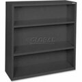 Lorell Lorell Fortress Series 3-Shelf Bookcase, LLR41285, 13"W x 34-1/2"D x 42"H, Black LLR41285